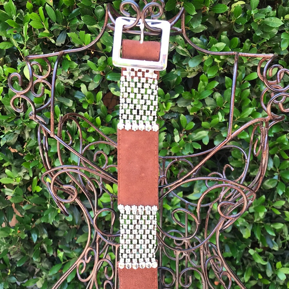 Liquid Metal lookalike Suede Belt